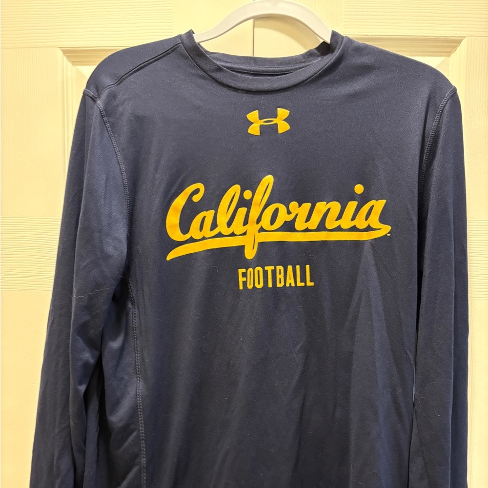 Under Armour Blue and Yellow Long Sleeve Tee